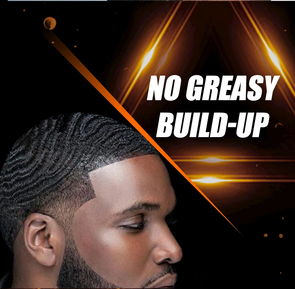 "3.5oz Wave Pomade Kit Biotin Hair Wax Gel for Strong Hold & Scalp Nourishing"