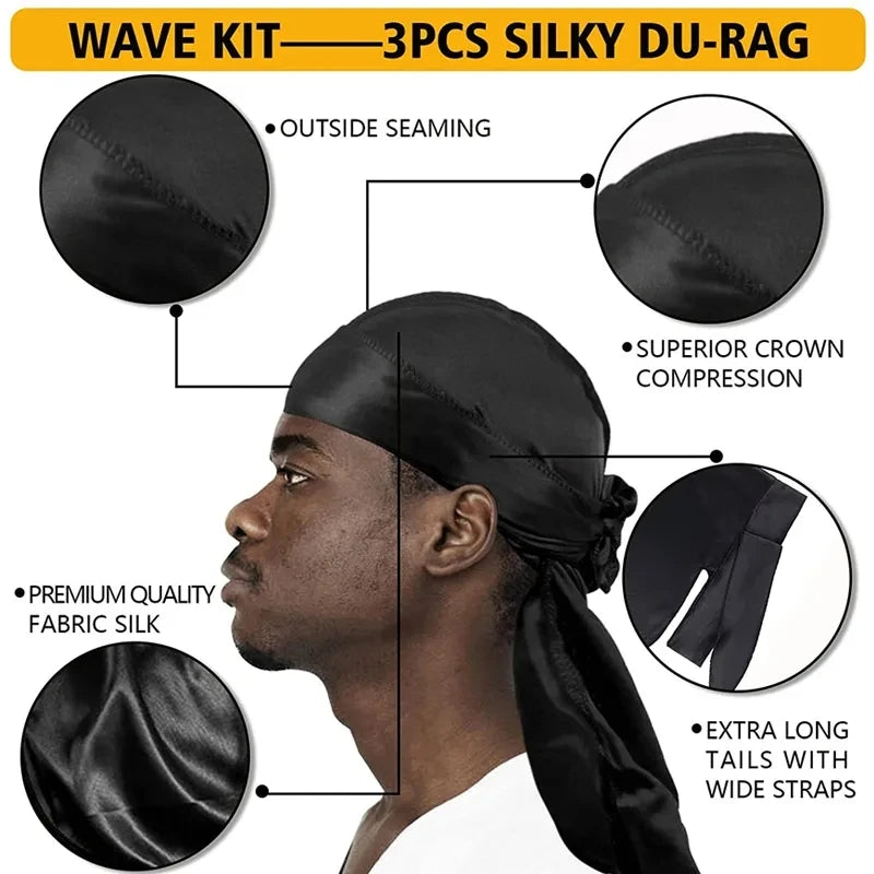 "3.5oz Wave Pomade Kit Biotin Hair Wax Gel for Strong Hold & Scalp Nourishing"