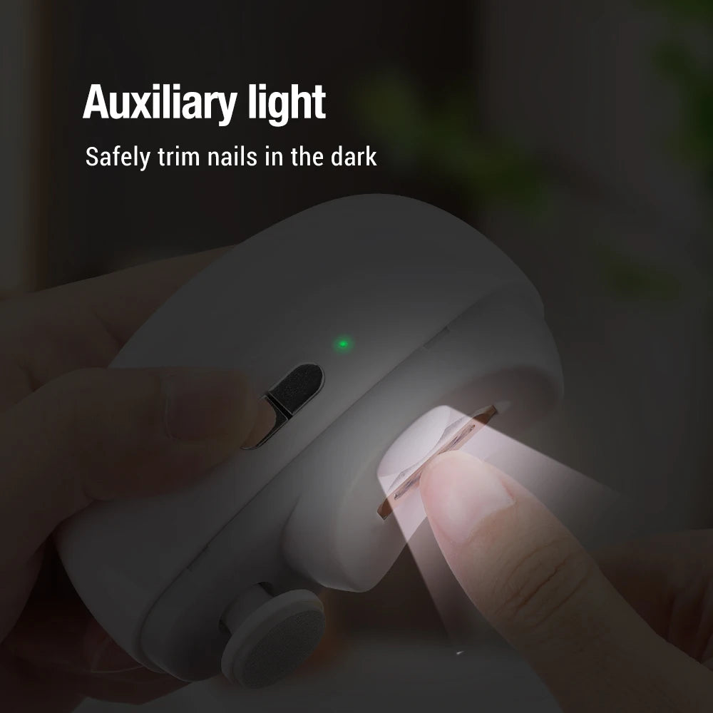 2-in-1 elektrische nagelknipper en polijstmachine – Automatische trimmer voor volwassen- en babynagels