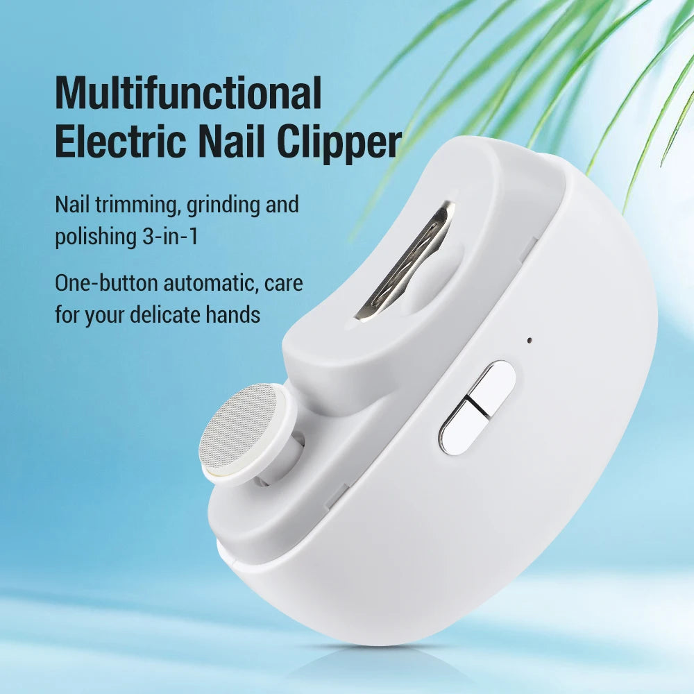 2-in-1 elektrische nagelknipper en polijstmachine – Automatische trimmer voor volwassen- en babynagels