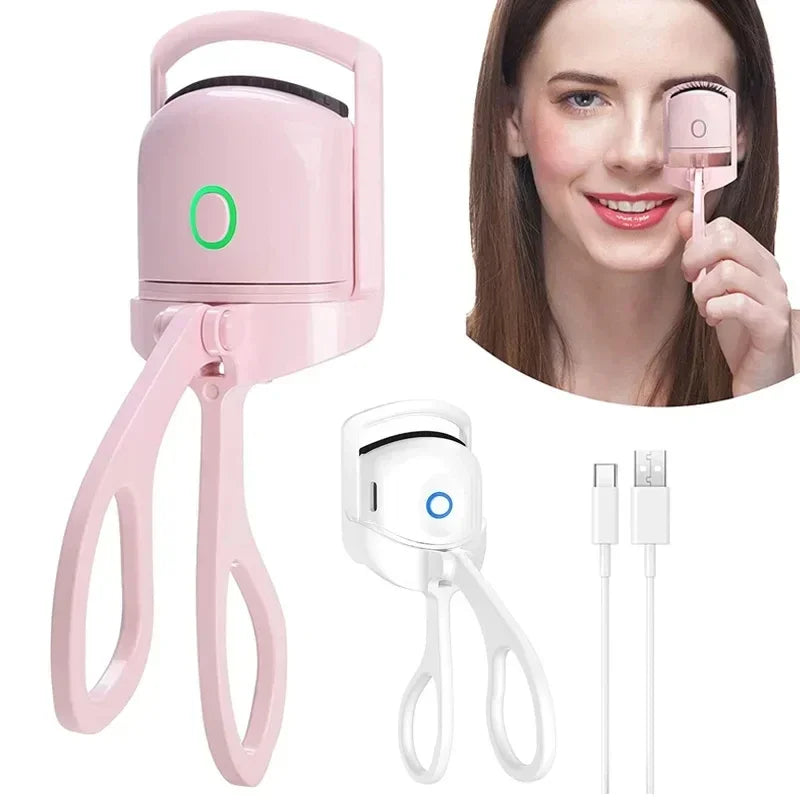 USB Electric Eyelash Curler - Fast Heating & Lasting Curl