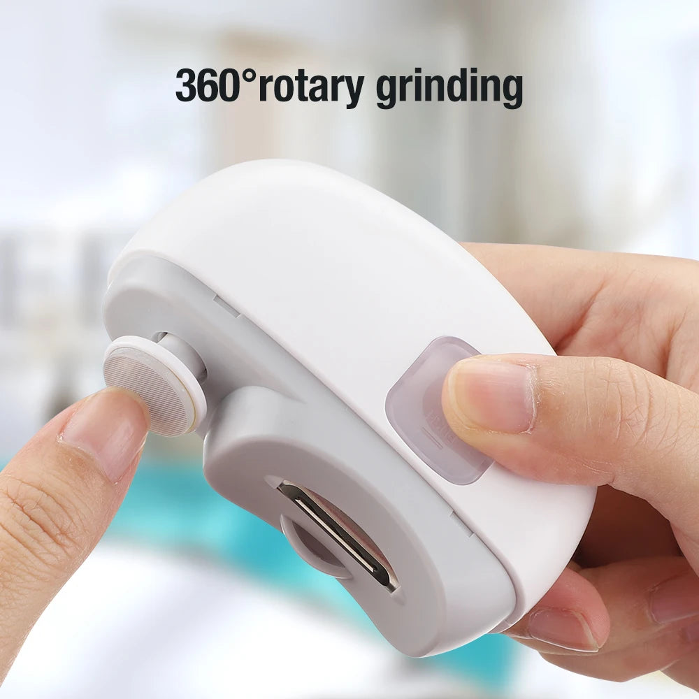 2-in-1 elektrische nagelknipper en polijstmachine – Automatische trimmer voor volwassen- en babynagels