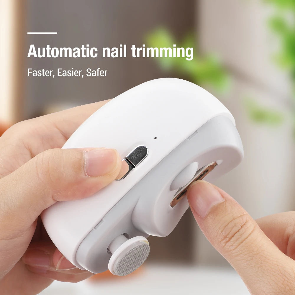 2-in-1 elektrische nagelknipper en polijstmachine – Automatische trimmer voor volwassen- en babynagels