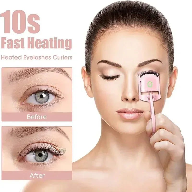 USB Electric Eyelash Curler - Fast Heating & Lasting Curl