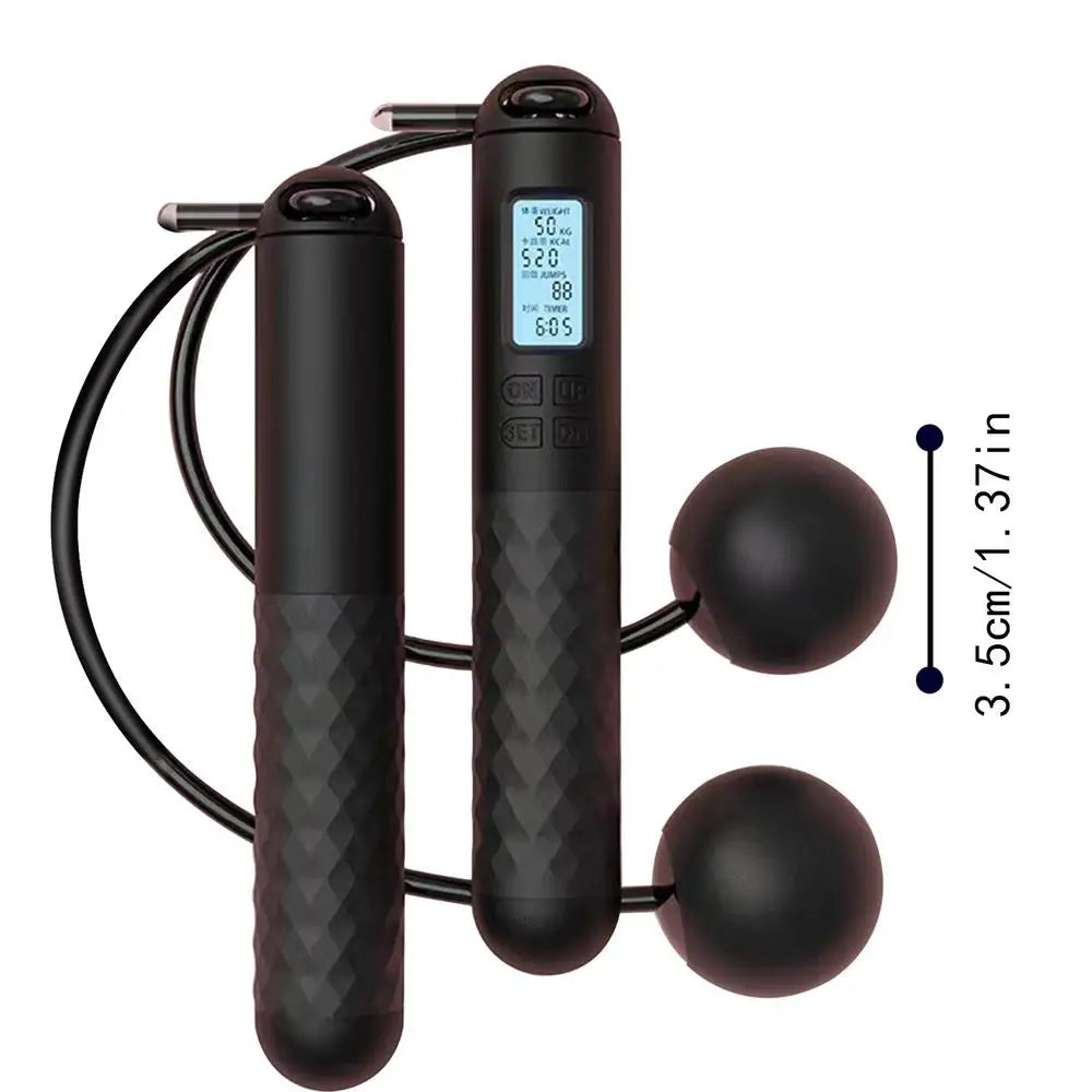 "Cordless Weighted Jump Rope with Smart Counter for Fitness Training"