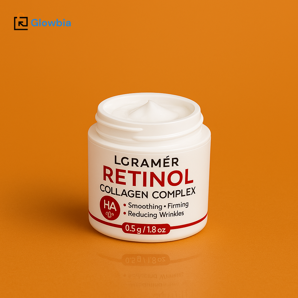 Glowbia Retinol Anti-Wrinkle Face Cream Collagen Moisturizer for Anti-Aging, Neck & Eye Care