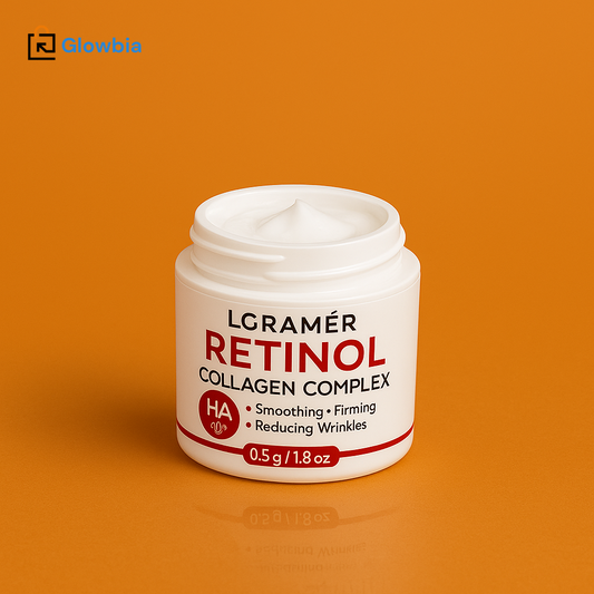 Glowbia Retinol Anti-Wrinkle Face Cream Collagen Moisturizer for Anti-Aging, Neck & Eye Care