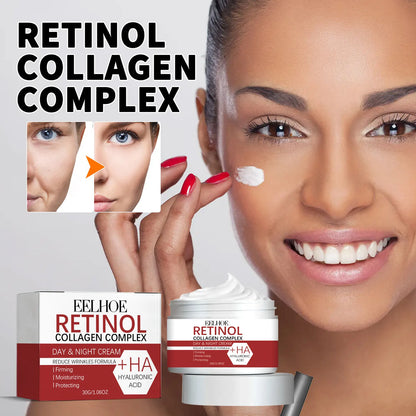 Glowbia Retinol Anti-Wrinkle Face Cream Collagen Moisturizer for Anti-Aging, Neck & Eye Care