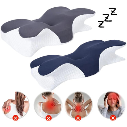 Glowbia | Butterfly Memory Foam Pillow for Cervical Support & Comfort