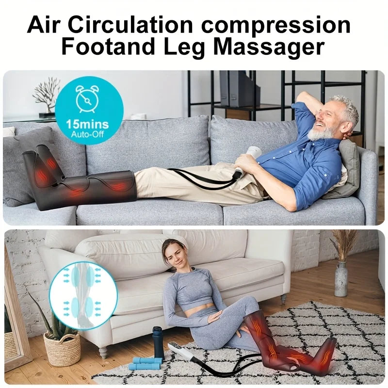 Glowbia | Leg & Foot Massager with Heat for Pain Relief & Circulation