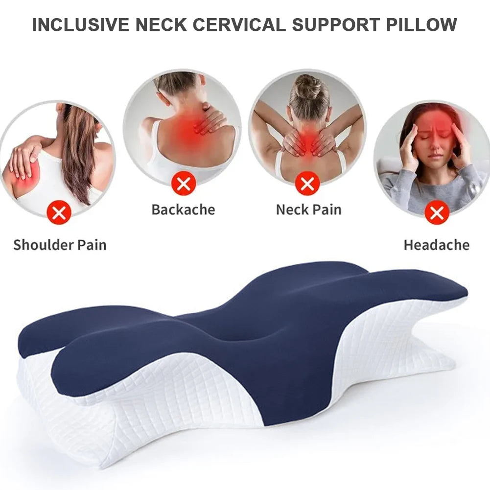 Glowbia | Butterfly Memory Foam Pillow for Cervical Support & Comfort