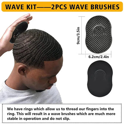 "3.5oz Wave Pomade Kit Biotin Hair Wax Gel for Strong Hold & Scalp Nourishing"