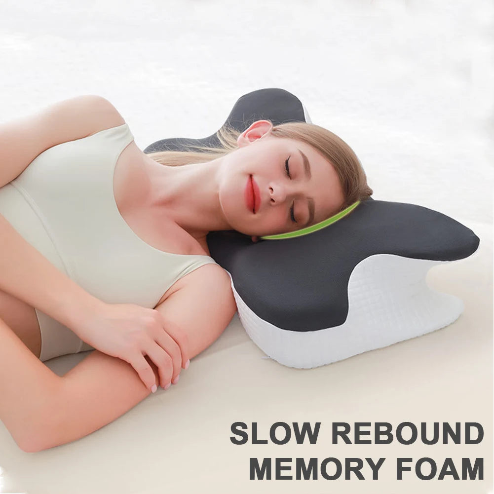 Glowbia | Butterfly Memory Foam Pillow for Cervical Support & Comfort